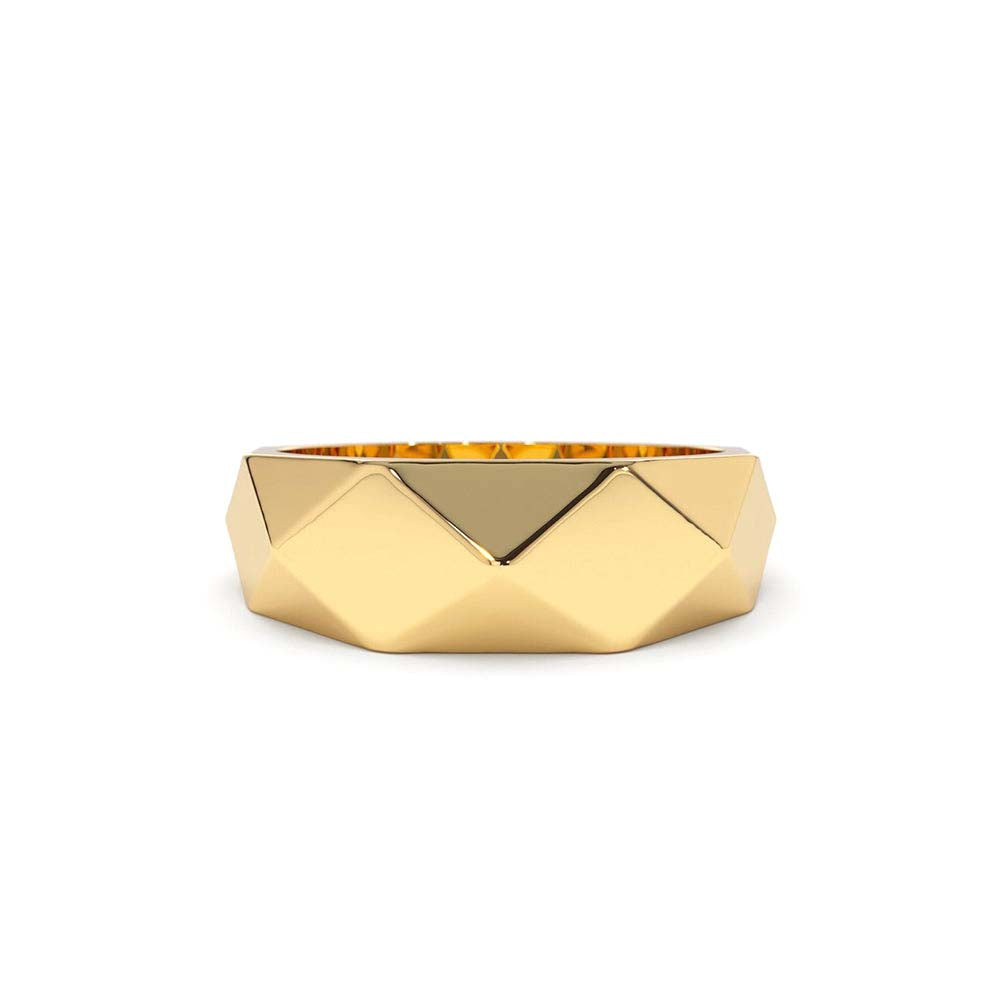 14K Pattern Bold Statement Ring by Orlina Fine