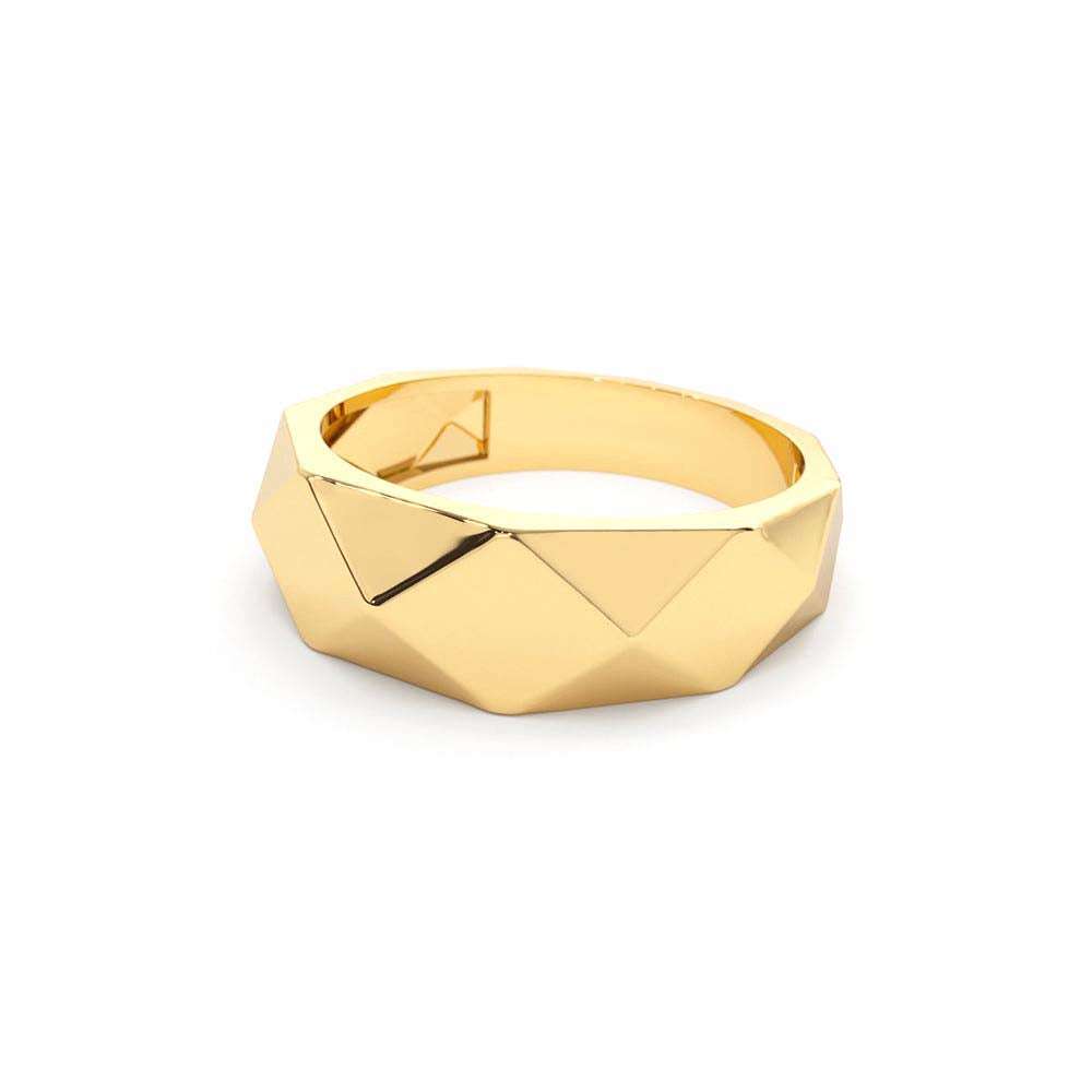 14K Pattern Bold Statement Ring - view 4