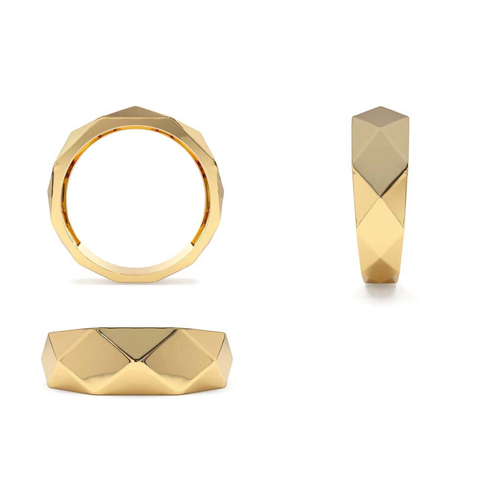 14K Pattern Bold Statement Ring - view 5