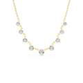 14K 1.05 CTW Solitaire Diamond Graduating Necklace by Orlina Fine