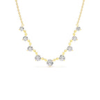 14K 1.05 CTW Solitaire Diamond Graduating Necklace by Orlina Fine