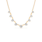 14K 1.05 CTW Solitaire Diamond Graduating Necklace - view 2