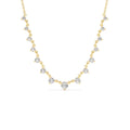 14K 0.85 CTW Solitaire Diamond Graduating Necklace by Orlina Fine