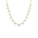 14K 0.85 CTW Solitaire Diamond Graduating Necklace by Orlina Fine