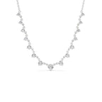 14K 0.85 CTW Solitaire Diamond Graduating Necklace - view 3