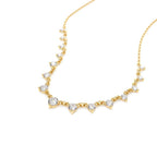 14K 0.85 CTW Solitaire Diamond Graduating Necklace - view 4