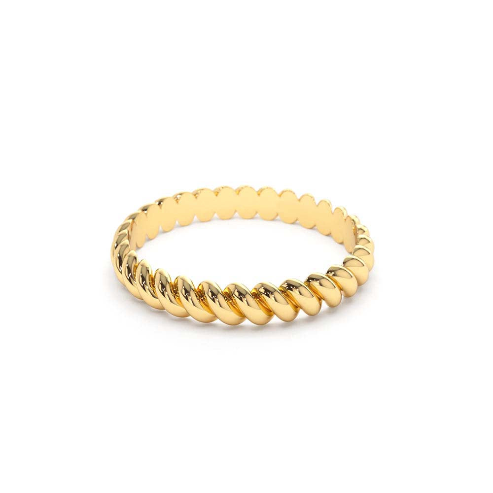 14K 2MM Twisted Rope Ring - view 4