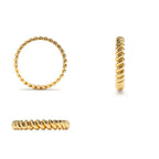 14K 2MM Twisted Rope Ring - view 5