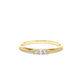 14K 3 Stone Beaded Diamond Ring by Orlina Fine