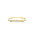 14K Stackable Marquise Pave Diamond Ring by Orlina Fine