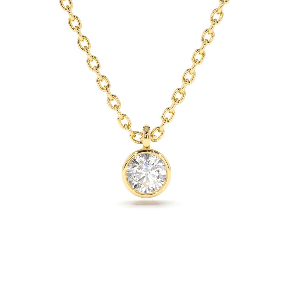 14K Gold Diamond Solitaire on a Bail - view 9
