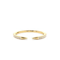 14K Pave Diamond Open Cuff Claw Diamond Ring by Orlina Fine