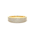 14K Half Eternity 4 Row Micro Pave Wedding Band by Orlina Fine