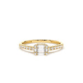 14K Illusion Setting East to West Baguette Diamond Ring by Orlina Fine