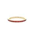 14K Gold Half Eternity Pave Ruby Ring by Orlina Fine