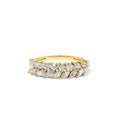 14K Half Eternity Two Rows Marquise Diamond Band by Orlina Fine