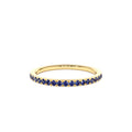 14K Half Eternity Blue Sapphire Ring by Orlina Fine