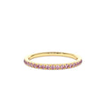 14K Half Eternity Pink Sapphire Ring by Orlina Fine