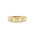 14K Gold Star Setting Graduating Diamond Statement Ring by Orlina Fine