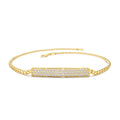 14K Gold 3MM Curb Link Diamond Pave Bracelet by Orlina Fine