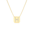 14K Solid Gold Diamond Letter Necklace by Orlina Fine