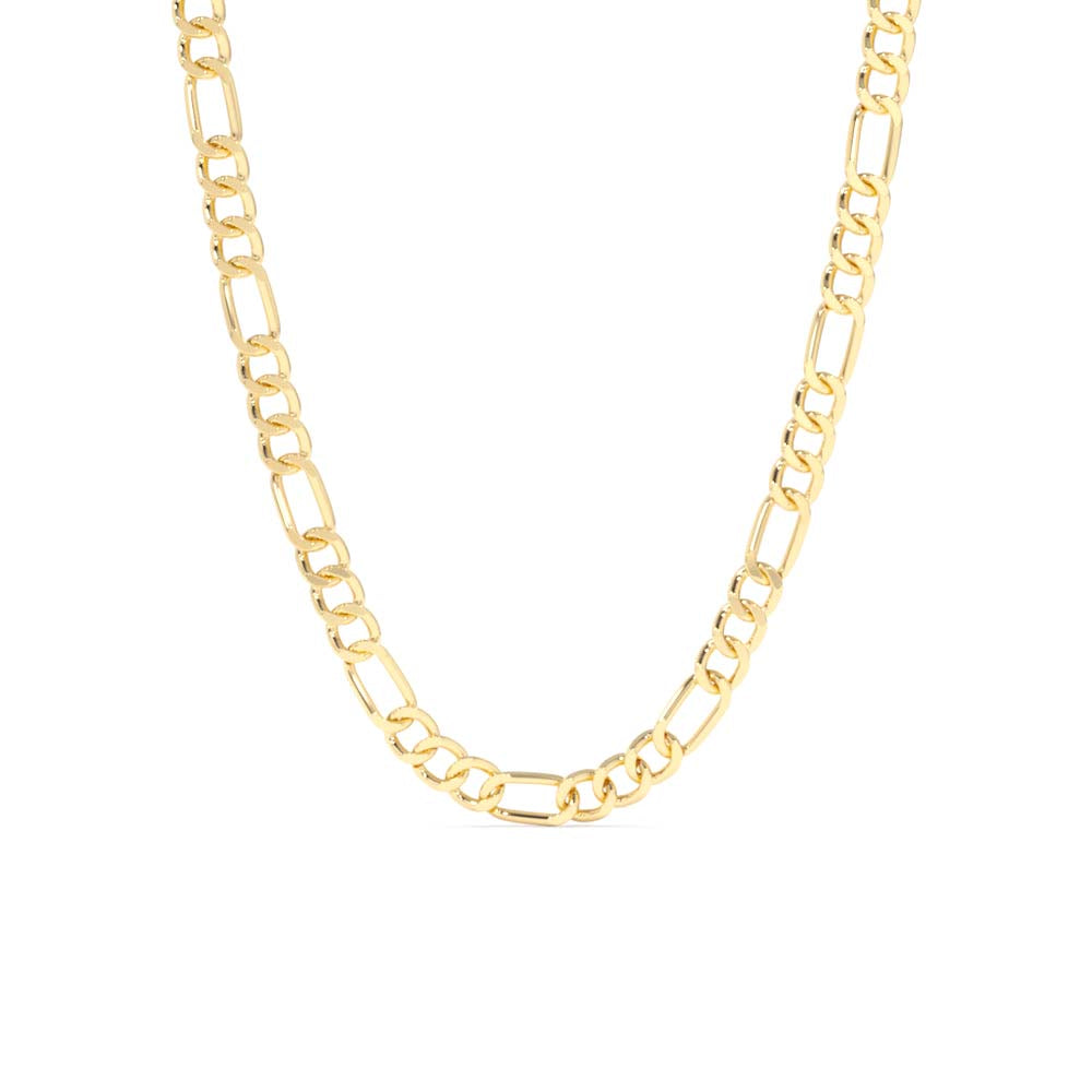 14K Gold 3MM Figaro Chain Necklace by Orlina Fine