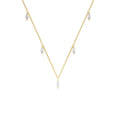 14K Gold Marquise Diamond Dangling Necklace by Orlina Fine