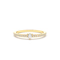 14K Minimalist Pave Diamond Stacking Ring by Orlina Fine