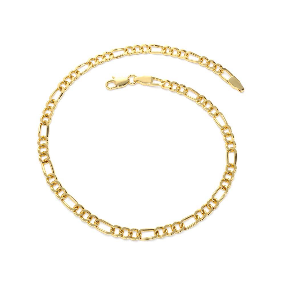 14K Gold Figaro Chain Bracelet - view 2