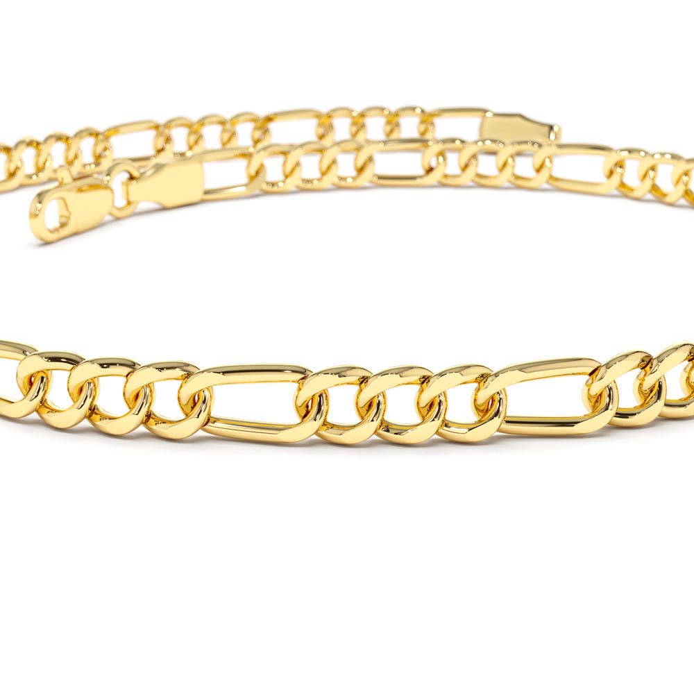 14K Gold Figaro Chain Bracelet - view 3