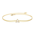 14K Diamond Initial Curb Bracelet by Orlina Fine