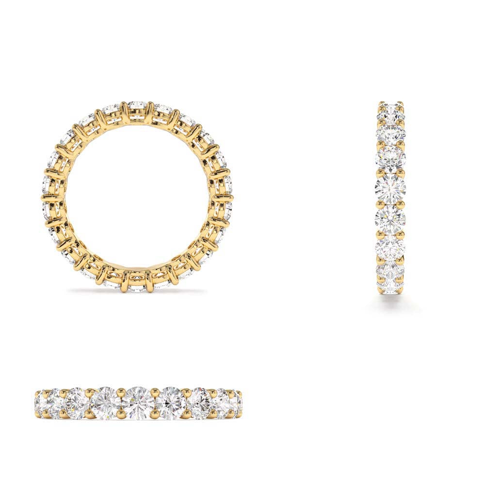 14K Basket Setting Full Eternity Diamond Ring 2.25ctw - view 5