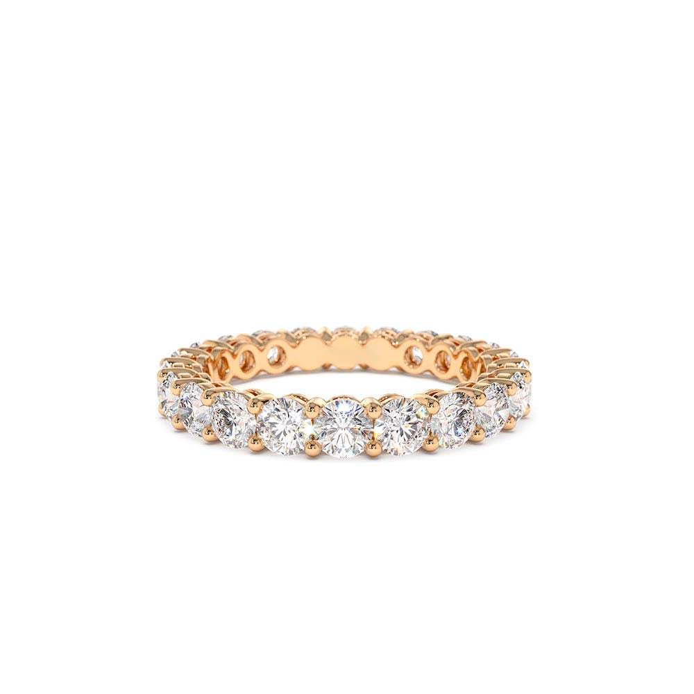 14K Basket Setting Full Eternity Diamond Ring 2.25ctw - view 2