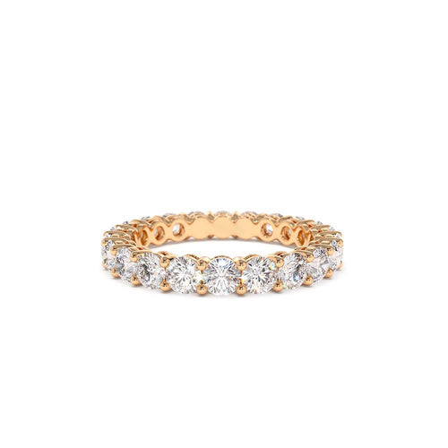 14K Basket Setting Full Eternity Diamond Ring 2.25ctw - view 2