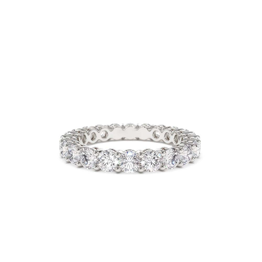 14K Basket Setting Full Eternity Diamond Ring 2.25ctw - view 3