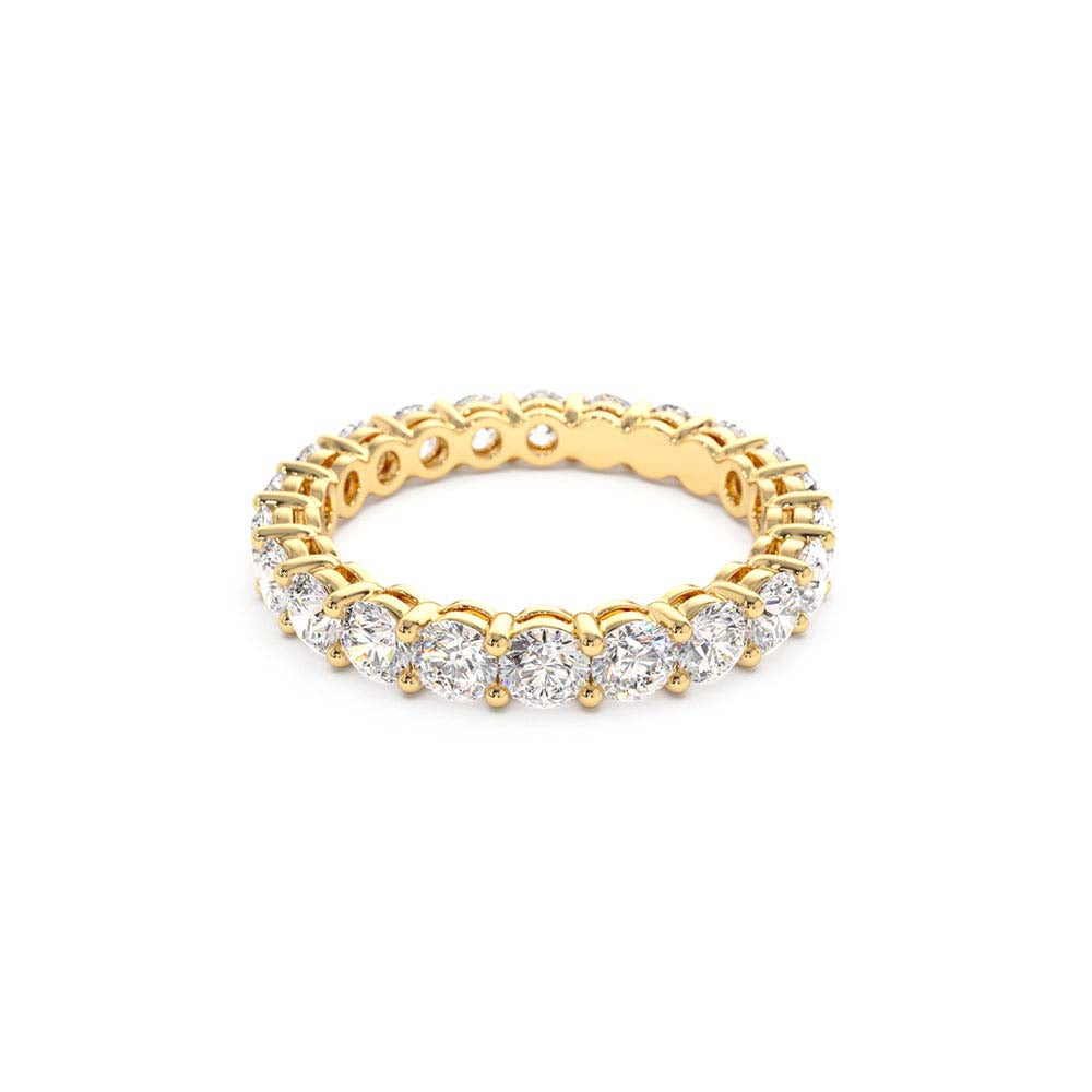 14K Basket Setting Full Eternity Diamond Ring 2.25ctw - view 4