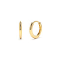 14K Gold Mini Plain Huggies by Orlina Fine
