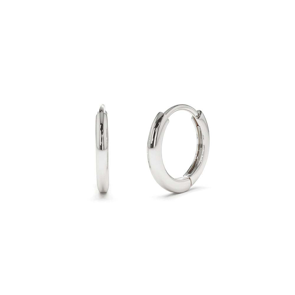 14K Gold Mini Plain Huggies - view 3