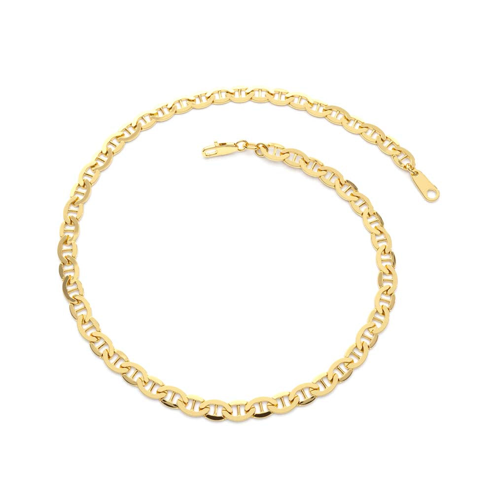 14K 3.5 MM Mariner Chain Link Bracelet - view 2