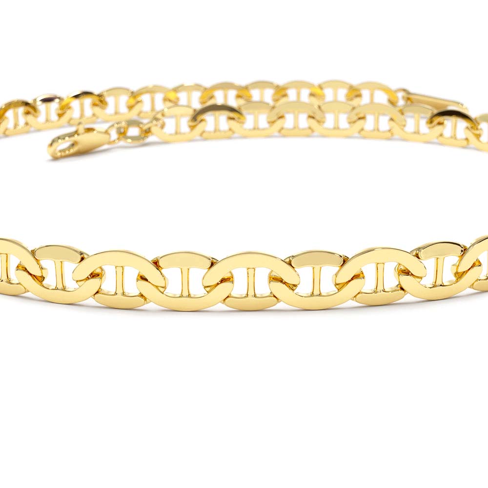 14K 3.5 MM Mariner Chain Link Bracelet - view 3
