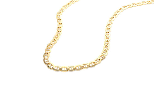 14K 3.5 MM Mariner Chain Link Necklace - view 2
