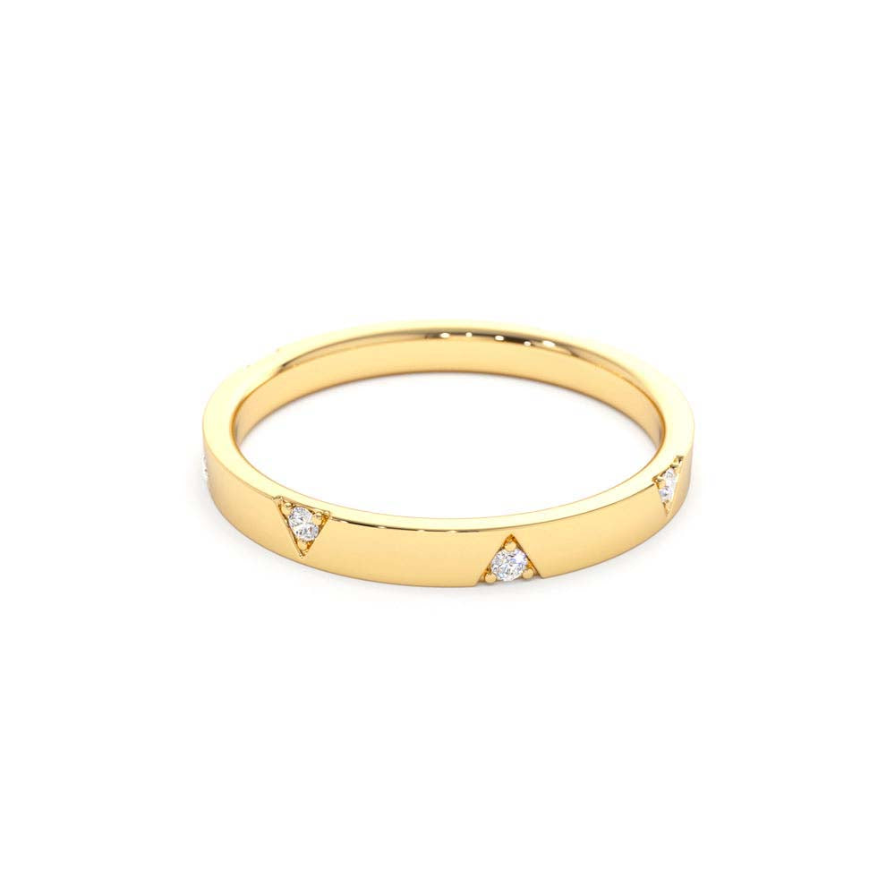 14K Unique Diamond Full Eternity Ring - view 4