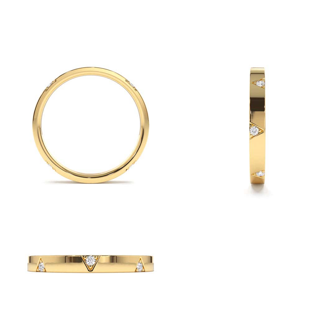 14K Unique Diamond Full Eternity Ring - view 5