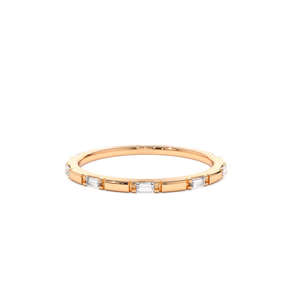 14K Baguette Diamond Dainty Full Eternity - view 2