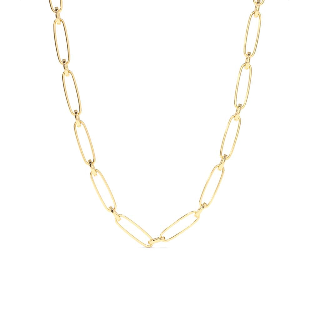 14K Oval Link Chain Necklace by Orlina Fine