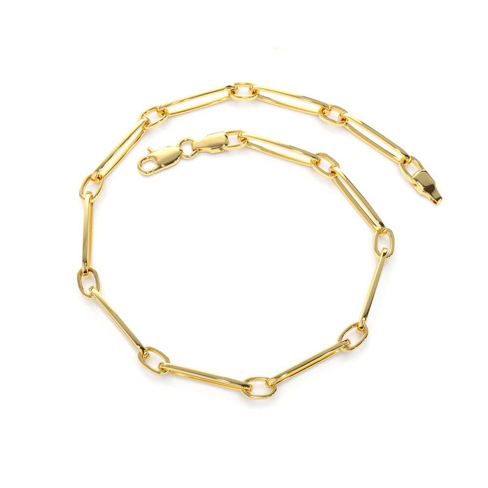 14K Gold Oval Link Chain Bracelet - view 2