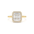 14K Unique Baguette Diamond Statement Ring by Orlina Fine