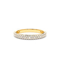14K 3 Row Half Eternity Diamond Band by Orlina Fine
