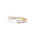 14K Baguette Diamond Bypass Ring by Orlina Fine
