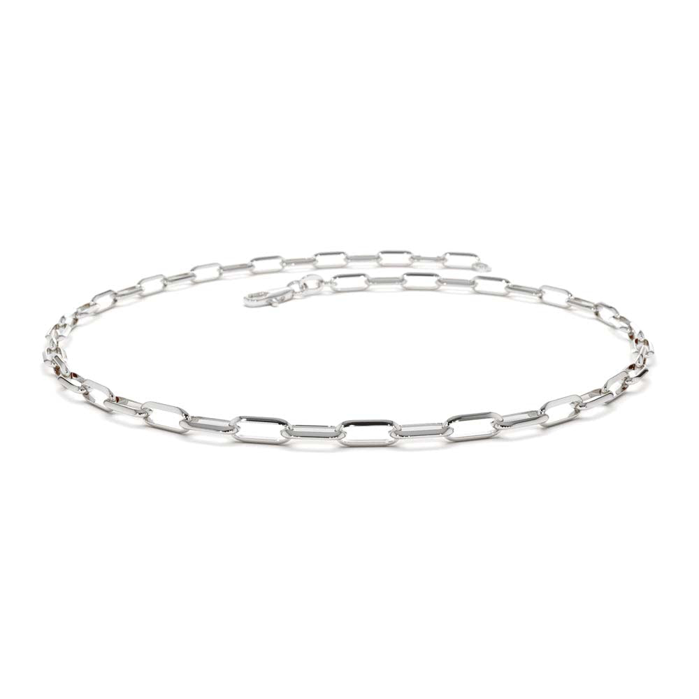 14K Solid Gold Tiny Paper Clip Link Bracelet - view 3